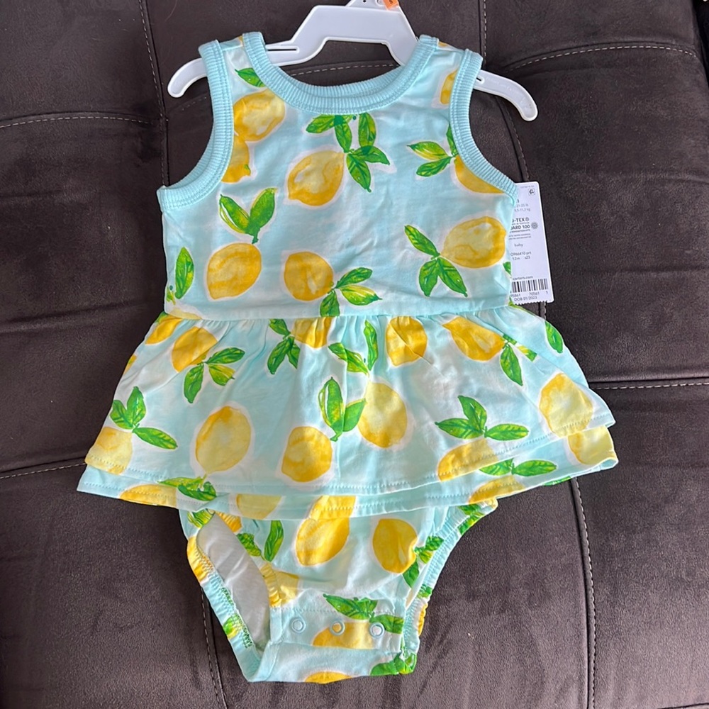 Carter’s infant one piece lemon outfit